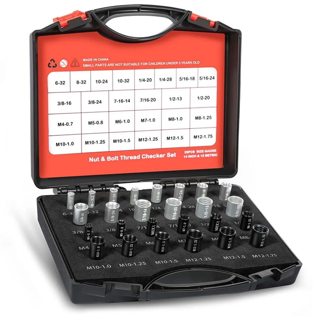 AKEGAMN Clearance! Nut And Set – 26 Size Thread Inspection Tool Kit Made from high - quality materials, the thread are to withstand frequent use and resist wear. Their robust construction accurate m