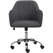 Ember Interiors Adjustable Mid-Back Task Chair with Armrests, Gray