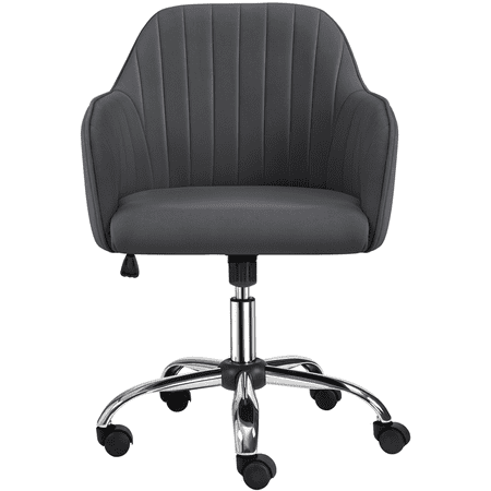 Ember Interiors Adjustable Mid-Back Task Chair with Armrests, Gray