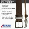 thumbnail image 2 of Titanium Work Belt II (Brown) by Nickel Smart®, 2 of 7