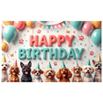 thumbnail image 3 of Colorful Theme  Banner Dog Celebration Polyester Material for Kids Party Indoor Decoration Photo Shoot, 3 of 8