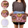 thumbnail image 3 of Yayeee Canvas Storage Basket with Handles for Shelves Fabric Bins Closet Organizer, Cute Doughnuts Pattern, 3 of 8