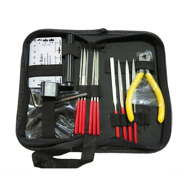 15Pcs Guitar Care Tool Maintenance Tech Kit Set Guitar Fret Repairing Tools