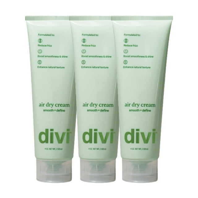Divi Air Dry Styling For Natural Hair Texture Smooths Frizz & Defines Curls 120ml - 3pc