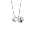 thumbnail image 2 of Delight Jewelry Silvertone Little Bird Initial - C - Silvertone Script Initial Disc - J - Charm Necklace, 20"+3", 2 of 4
