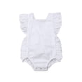thumbnail image 1 of SUNSIOM Baby Girl Sleeveless Jumpsuit Ruffle Solid Romper Summer Clothes Outfit, 1 of 5