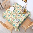 thumbnail image 2 of Pioneer Flower Floral Print Pattern Square Tablecloth, Waterproof Wipeable Spillproof Washable Table Cover for Home Kitchen Party Decor, 42"x42", 2 of 6