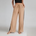 thumbnail image 2 of Enjoytime Wide Leg Pants Woman Solid Color Drawstring Waist Trousers Workout Loose Pants with Pockets, 2 of 8