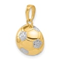 thumbnail image 4 of 14K and White Rhodium D/C Soccer Ball Pendant, 4 of 5