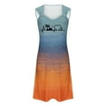 thumbnail image 5 of Pisexur Robes d'Été pour Femmes Décontractées Hawaïennes à Fleurs Robe de Plage Col Rond Sans Manches Mode Bohème Robe de Plage à Fleurs Robe d'Été Robe Trapèze P-2TG, 5 of 5