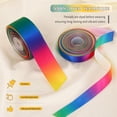 thumbnail image 4 of 25Yards 40mm Satin Rainbow Ribbon for Christmas Gift Wrapping, Flower Ribbon for DIY Gifts, Wedding Party Decorations, 4 of 6