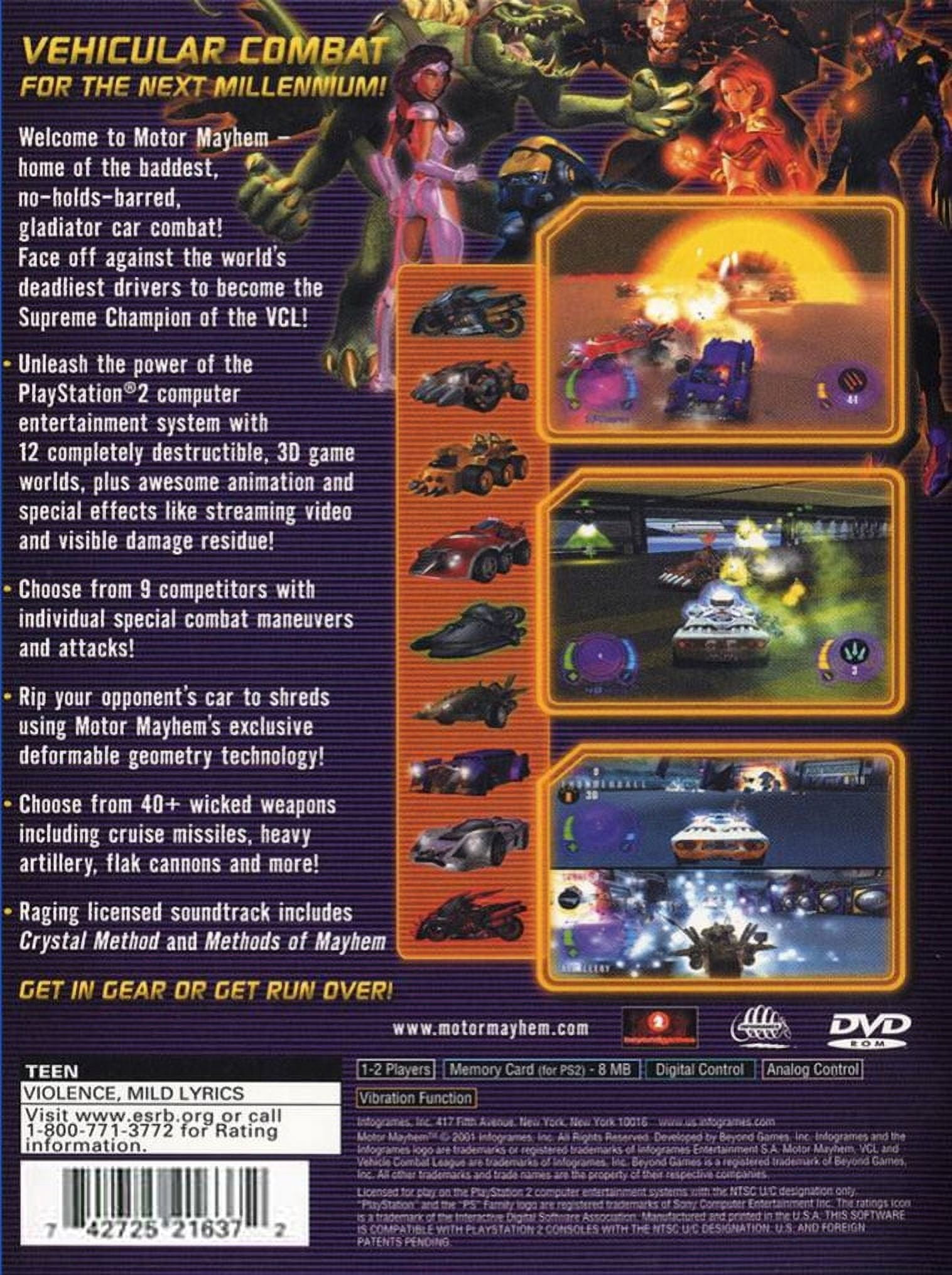 Motor Mayhem - PS2 - Avec Notice - Occasion (Bon état)