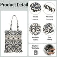 thumbnail image 4 of Rustic Earthy Canvas Shopping Bag – Nordic Style Reusable Tote, 4 of 6