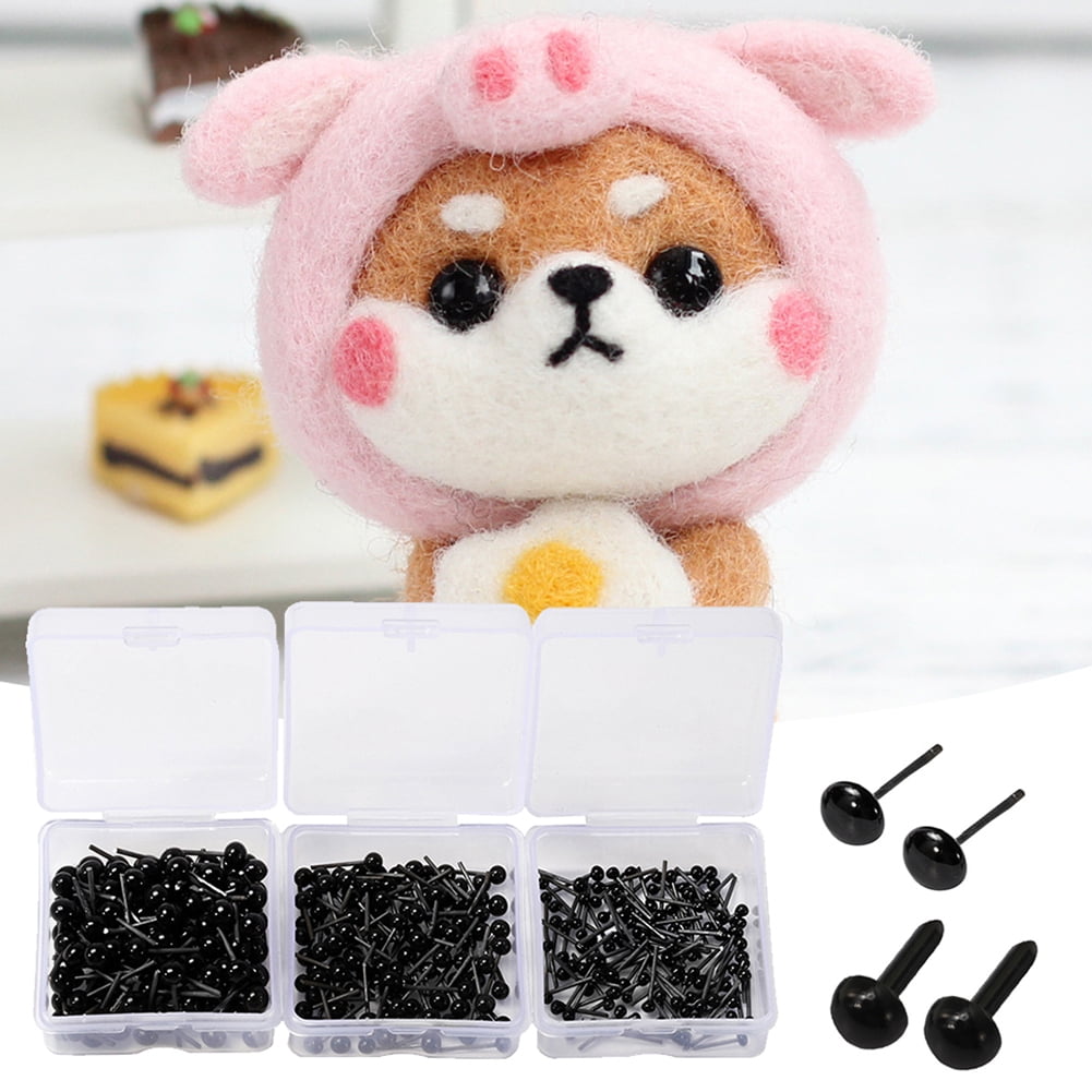 25 Pairs 2/3/4mm Needle Felting Glass Eyes Sewing Craft Tools for Dolls Making 