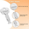 thumbnail image 3 of ARCADORA 2x Fire Alarm Box Key Stainless Steel for Elevator Fire Master Alarm Box Fire Fighting Rescue OEM 25460, 3 of 10