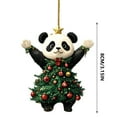 thumbnail image 3 of Animal Christmas Ornaments for Xmas Tree Hanging Acrylic Printed Christmas Decor Personalized for Animal Lovers New Year's Gift (C), 3 of 8