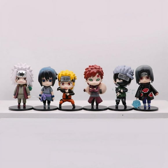 6pcs 11 cm standing Naruto figure cartoon Naruto Sasuke car o