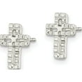 thumbnail image 2 of 925 Sterling Silver Cross Mini (7x11mm) Earrings, 2 of 4