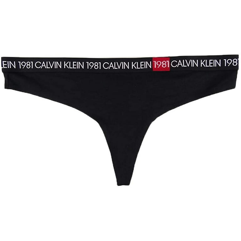 Calvin Klein Underwear Plus Size 1981 Bold Thong Black 