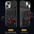thumbnail image 6 of for iPhone 14 Pro Max Stand Case with Slide Camera Lens Cover 360° Rotatable Ring Stand Holder Magnetic Shockproof Phone Cover Case for Men Women Silver, 6 of 10