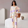 thumbnail image 4 of LIZUOJUN Women Pajama Sets Long Sleeve Pants Sleepwear 2 Piece Lounge Set Soft Comfortable Breathable Pjs Loungewear Round Neck Floral Print Pajama Casual Sleepwear - M, 4 of 7