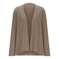 thumbnail image 2 of Mgmyaa Solid Color V Neck Open Front Cardigan Long Sleeve Loose Casual Knit Top, 2 of 9
