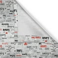 thumbnail image 6 of Ambesonne Valentines Grommet Curtain, I Love You Hearts, 50" x 63", Pale Grey Scarlet Black, 6 of 6