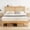 Oak Upgrade, variant on Rattan Bed Frame Full with Natural Rattan Headboard,Bohemian Rattan Bed Frame with LED Lights,Solid Wood Foundation with Silent Slats,No Box Spring Needed (Full)