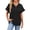 Black, variant on Womens Clothes Summer Kelon Women's Tops, Tees & Blouses Short Sleeve Shirts V Neck Drawstring Hoodies Button Cute Trendy Going Out Tops, XL