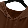 thumbnail image 4 of Holzkary Women's Short Sleeve Plain Hoodie Fashionable Sweatshirt with Hood Loose Comfortable Blouse Classic Tops Sports Summer Shirts Solid Color Sweatshirt Thin Loose Fitting Base Shirt Coffee Xxl, 4 of 8