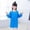 Blue, variant on Liyamei Girls Tops, Kids Art Smock, Long Sleeve Solid Color Apron with Pocket for Painting Black Size 4-8 Years