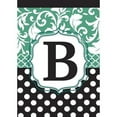 thumbnail image 6 of Monogram P Red White Polka Dot and Filigree Blue 18 x 13 Rectangular Applique Small Garden Flag, 6 of 7