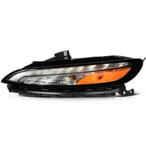 ECCPP LED Headlight Assembly Fit 2014-2018 for JEEP Cherokee Left Headlamp Titanium Clear Chrome Housing CH2530104