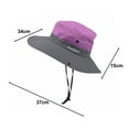 thumbnail image 5 of harmtty Women Sun Hat Windproof Strap Sun Hat Women's Sun Hat with Windproof Strap Brim Ventilated Folding Design Perfect for Hiking Fishing Gardening Yellow, 5 of 8