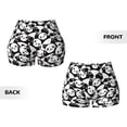 thumbnail image 5 of Haiem Seamless Pattern Cute Panda No Front Seam Biker Shorts for Women Yoga Workout Gym Bike Shorts with Tummy Control Moisture-Wicking-Large, 5 of 9