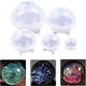 thumbnail image 2 of Molde redondo de silicona con esfera de bricolaje para resina epoxi, fabricación de joyas, cera de velas, jabón casero, molde de bomba de baño de plástico, 5 moldes de bolas de hielo de diferentes, 2 of 6
