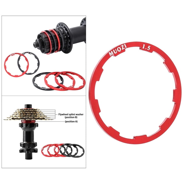 Bride de Rondelle de Volant d'Inertie Léger Joint Rainuré Pédalier Accessoires de Vélo de Montagne - 5mm Rouge