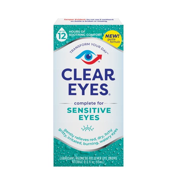 Clear Eyes Sensitive Eyes, Soothing Comfort Eye Drops 0.5 oz