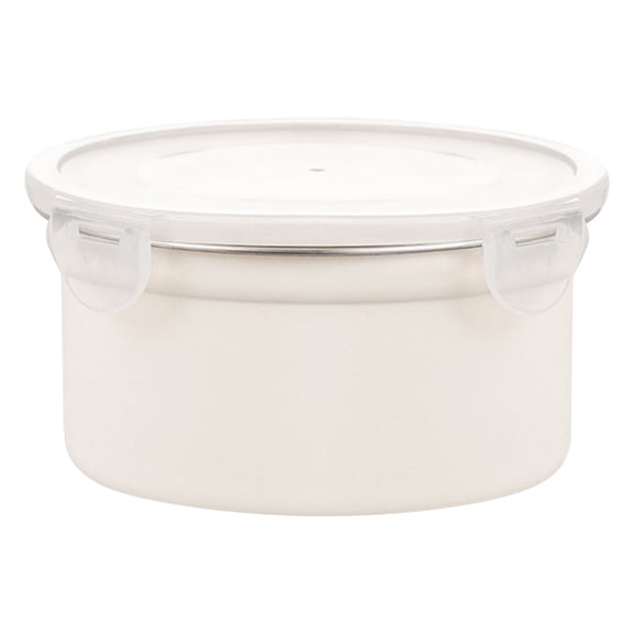 304 Stainless Round Crisper, Ngxiha Stainless Steel Containers with Lids, Leak-Proof and Round Stainless Steel Food Storage Containers for Lunch Food/Snacks