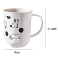 thumbnail image 2 of Tooth Brush Cups Unbreakable Bathroom Tumbler Cute Cartoon Cats Pattern beige, 2 of 5