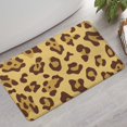 thumbnail image 2 of Yellow and Brown Of Leopard Print Bathroom Rugs Mat,Non Slip Microfiber Bathroom Rug,Rubber Backing,Soft Bathroom Mats for Bathroom Floor,Tub and Shower,17x30in(43x75cm), 2 of 5