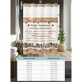 thumbnail image 6 of No Hook Shower Curtain with Snap in Liner,Retro Country Farm Star Wood Grain Waterproof Bath Curtain Double Layers with See Through Top Window,Bless This Home Hotel Shower Curtains 60x72in, 6 of 9