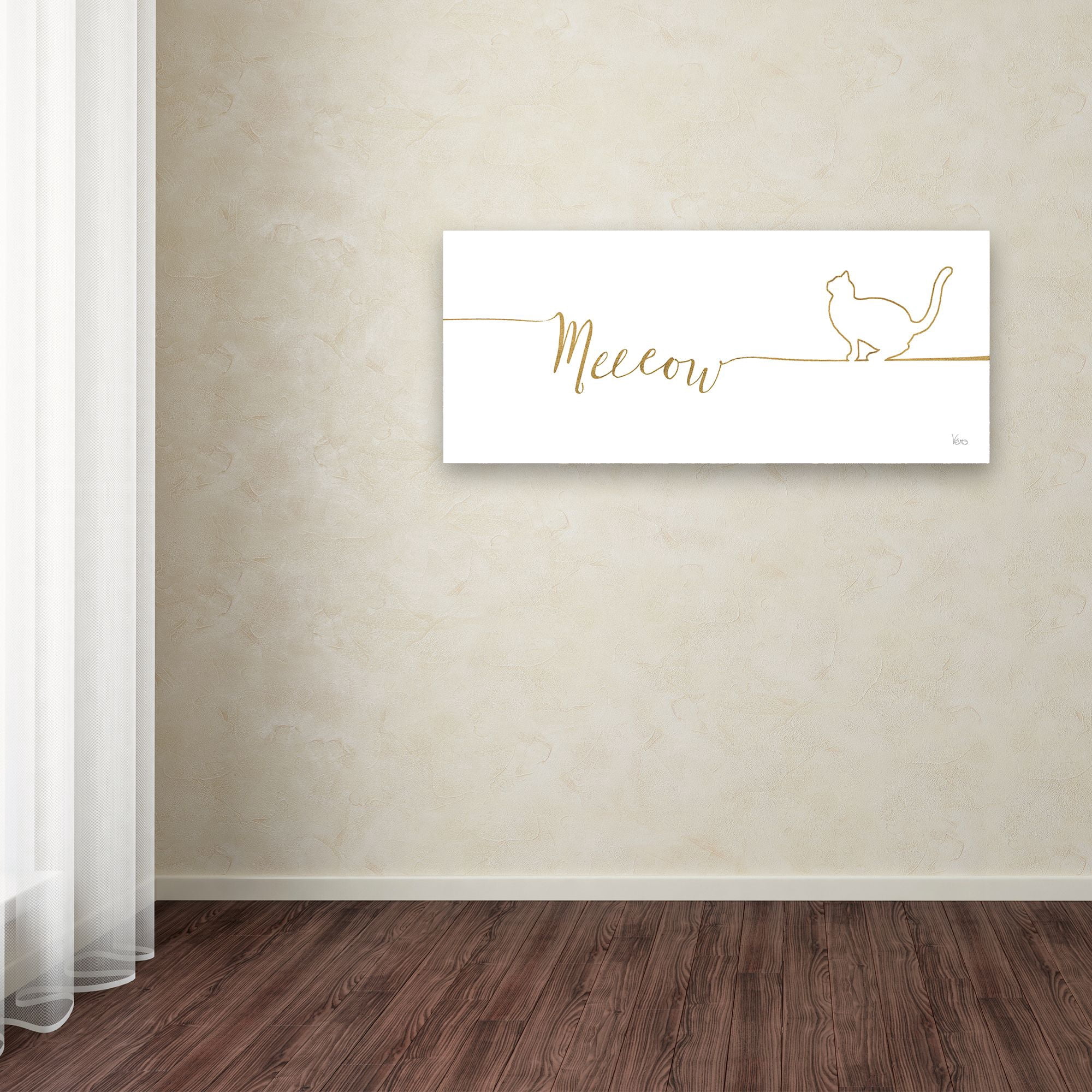 Trademark Fine Art 'Underlined Cats III' Canvas Art by Veronique Charron