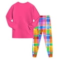 thumbnail image 6 of mgoYE Toddler Girls Pajamas 2t 3t 4t 5t 6t 7-14y Snug Fit 2-Piece Long Sleeve Printed Top Pant Sleepwear Set 3-4 Years, 6 of 8