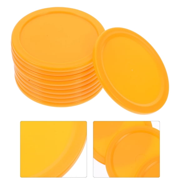 LOLIPPYY Lightweight Hockey Discs 10Pcs Orange Plastic for Ice Hockey Enthusiasts