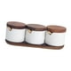 thumbnail image 5 of Tarro de especias, recipiente de cocina, cuenco para sal, café molido, estilo rústico. 3 piezas, 5 of 8