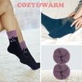 thumbnail image 4 of 5 Pack Women Fuzzy Socks Thick Soft Warm Winter Wool Fluffy Cozy Socks Casual Home Sleep Socks with a Gift Box, 4 of 6