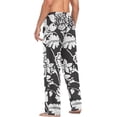 thumbnail image 6 of Black Floral Ghost Pajama Pants, Men's Lounge Pants Light with Drawstring and Pockets, Christmas New Year Birthday Father's Day Gifts, X-Large, 6 of 7