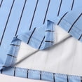 thumbnail image 6 of Mens Pajamas Trendy Long Sleeve Button Striped Sleepshirt with Hat Sleepwear,Blue,M, 6 of 6