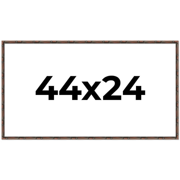 44x24 Frame Brown Bamboo with Dark Coffee/Walnut Finish | Solid Wood Picture Frame Width 0.75